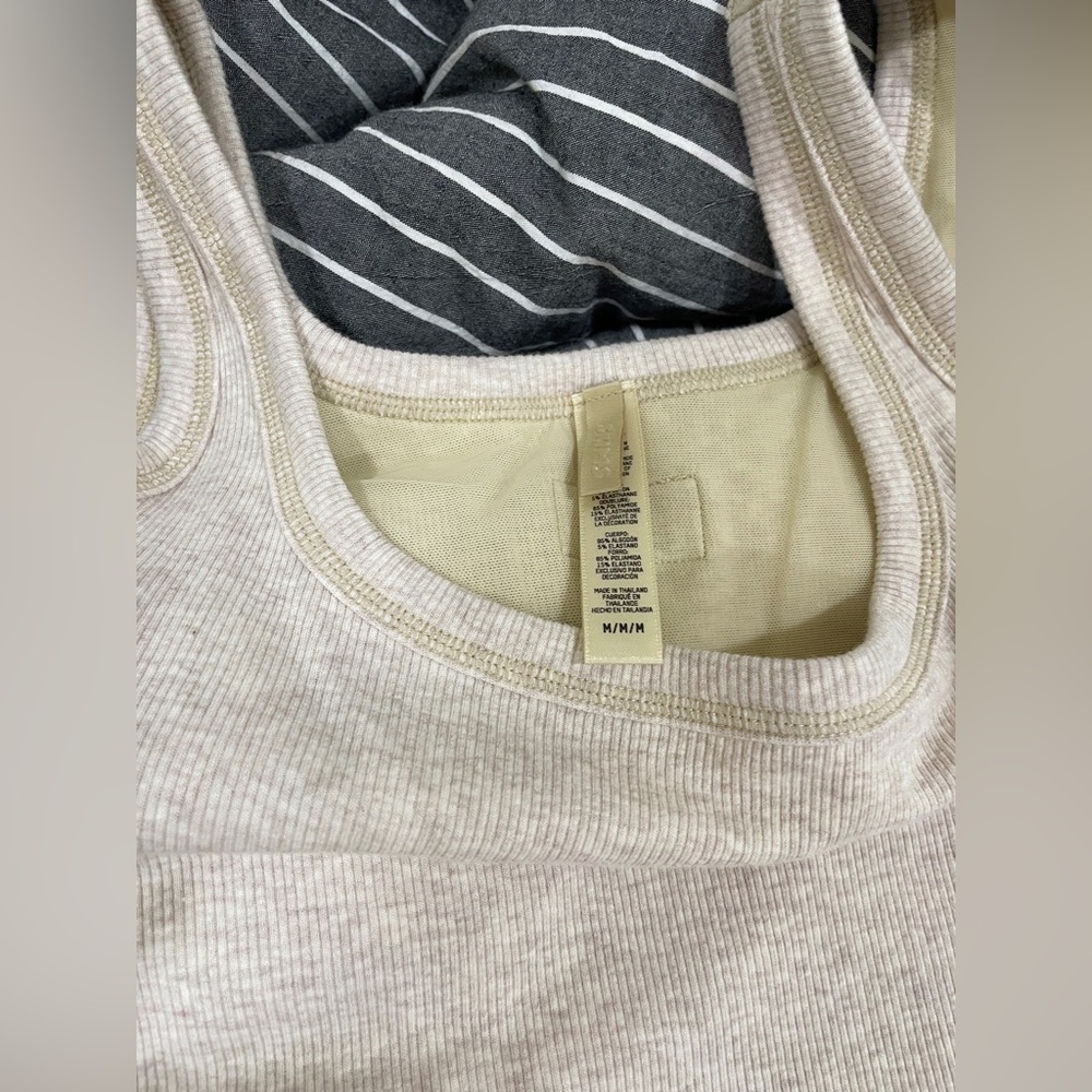 skims🤍🤎cotton rib onesie size m